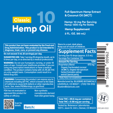 Load image into Gallery viewer, Classic Hemp Oil 10mg